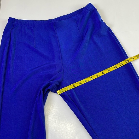 NWT Chico’s Travelers Elastic Waistband Pull On Pants Size L Royal Blue Straight - Picture 16 of 16
